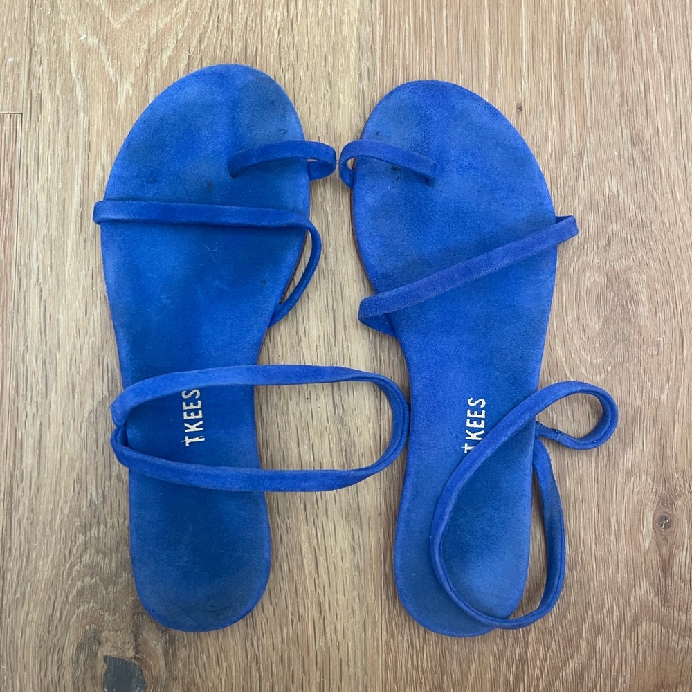 TKEES Suede Blue Women's Sandals